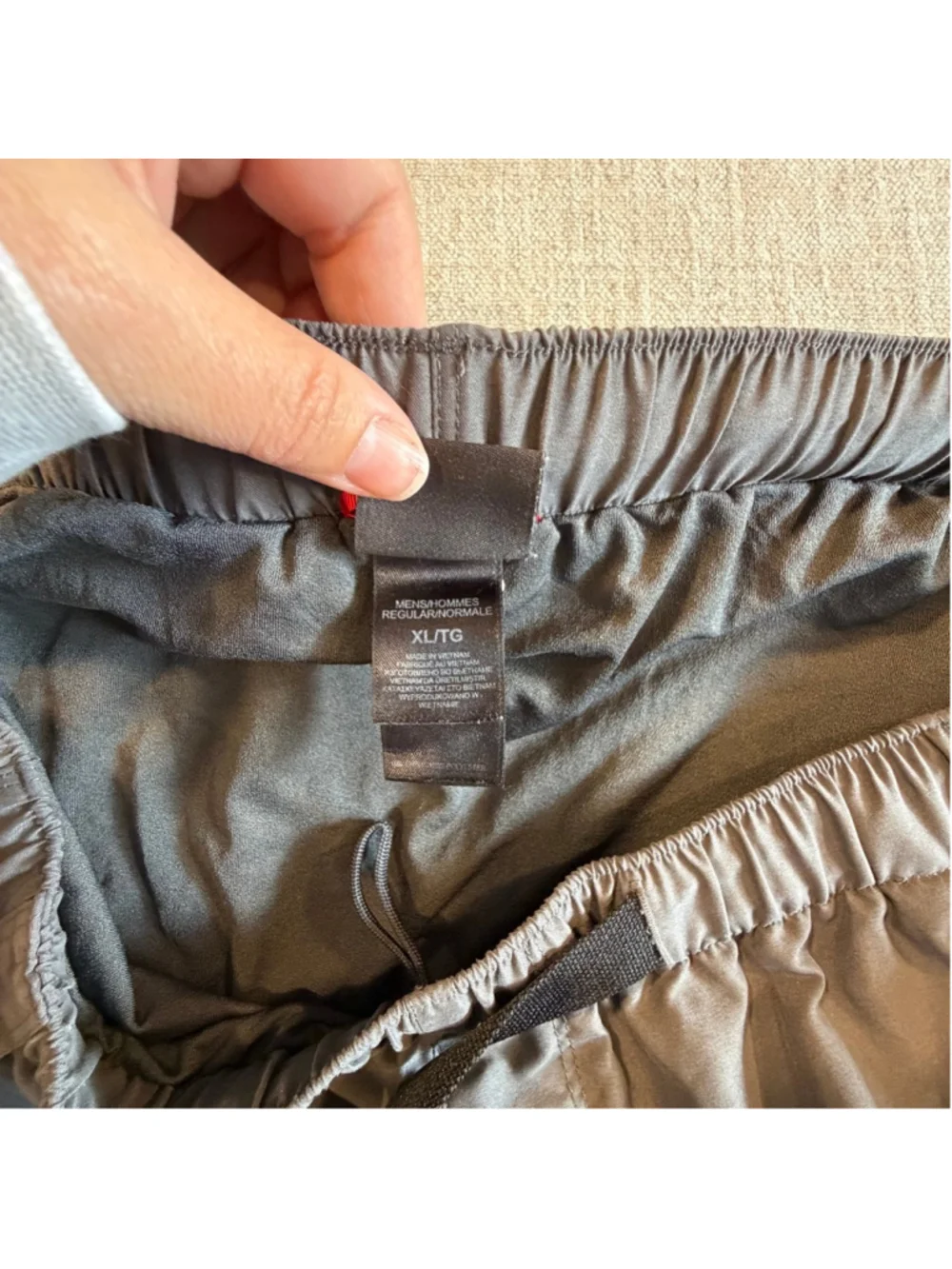 North Face Shorts Mens Gray Ripstop belted Outdoor Hiking Utility Shorts XL